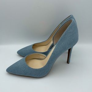 Jessica Simpson Prizma d'Orsay Pointed Toe Pump - Cold Wash Denim